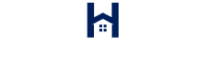 The logo for "Home Town Storage" features bold, white text with a stylized blue "H" in the center, containing a small house icon inside to represent community and home-oriented storage solutions.